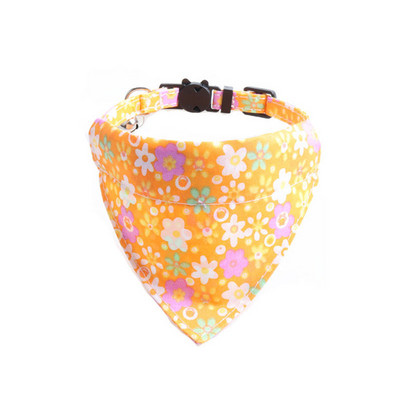 Floral Animal de companie Guler pentru pisici Accesorii pentru câini Colier cu clopoțel Chaturi Arc Bandana Colier floarea-soarelui Rechizite pentru capre Breakaway Charm