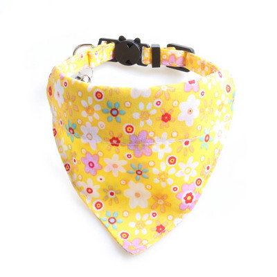Floral Animal de companie Guler pentru pisici Accesorii pentru câini Colier cu clopoțel Chaturi Arc Bandana Colier floarea-soarelui Rechizite pentru capre Breakaway Charm