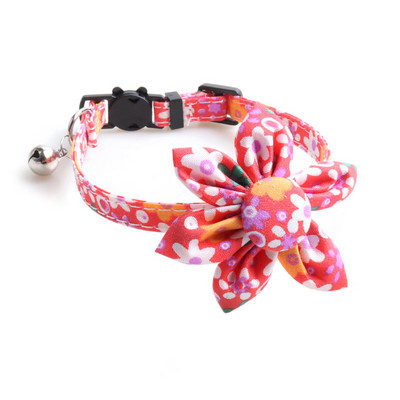 Floral Animal de companie Guler pentru pisici Accesorii pentru câini Colier cu clopoțel Chaturi Arc Bandana Colier floarea-soarelui Rechizite pentru capre Breakaway Charm