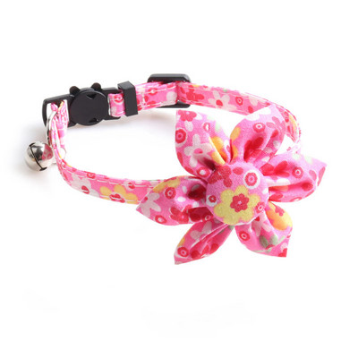 Floral Animal de companie Guler pentru pisici Accesorii pentru câini Colier cu clopoțel Chaturi Arc Bandana Colier floarea-soarelui Rechizite pentru capre Breakaway Charm
