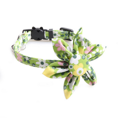 Floral Animal de companie Guler pentru pisici Accesorii pentru câini Colier cu clopoțel Chaturi Arc Bandana Colier floarea-soarelui Rechizite pentru capre Breakaway Charm