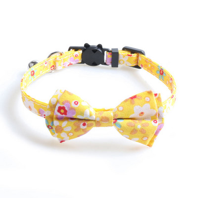 Floral Animal de companie Guler pentru pisici Accesorii pentru câini Colier cu clopoțel Chaturi Arc Bandana Colier floarea-soarelui Rechizite pentru capre Breakaway Charm