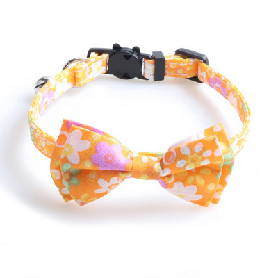 Floral Animal de companie Guler pentru pisici Accesorii pentru câini Colier cu clopoțel Chaturi Arc Bandana Colier floarea-soarelui Rechizite pentru capre Breakaway Charm