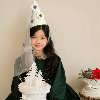 Καπέλο γενεθλίων Bling Bling INS Καπέλο για μωρά για πάρτι Κορεατικού στυλ Καπέλα γενεθλίων πριγκίπισσας Γυαλιστερό καπέλο πάρτι για παιδιά φωτογραφικά στηρίγματα