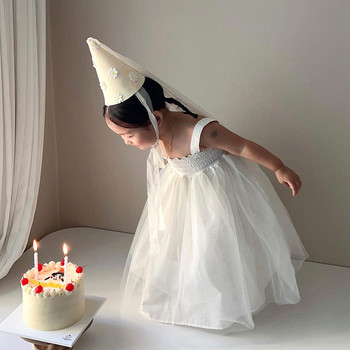 Κορίτσι Sweet Birthday Καπέλο Γενέθλια Διακόσμηση πάρτι προμήθειες Λευκή κορώνα Felt ύφασμα πάρτι Καπέλο Baby Shower Photo στηρίγματα 모자