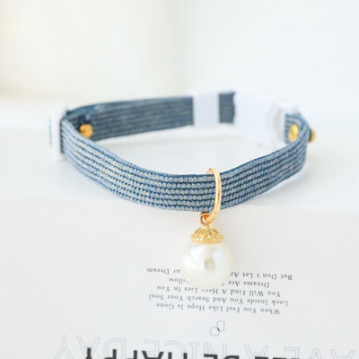 Pērļu kaķa kaklasiksna Breakaway ar tauriņu un pērļu kulonu kaķēnu drošības kaklasiksna Viegla, mīksta, izturīga mājdzīvniekiem un maziem suņiem