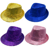 Gyerek Gyerek flitteres felső Magic Hat sapka Felnőtt Jazz Kalap Uniszex Színpadi Előadás Cap Street Dance Fejfedő Fejdísz