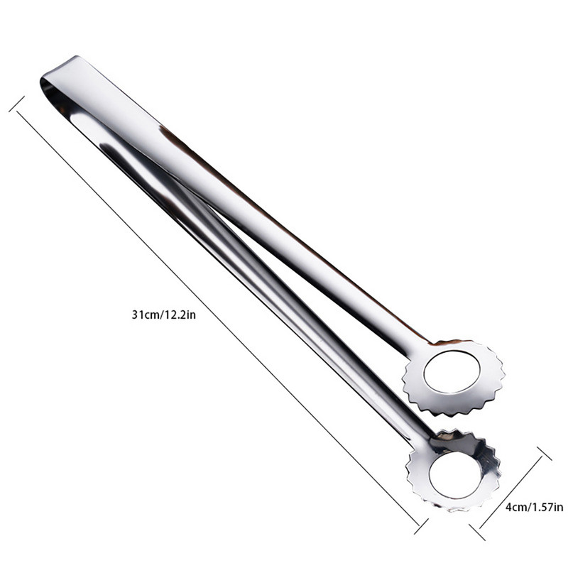 Jauns 1 gab. Nerūsējošā tērauda virtuves BBQ spailes Cute pārtikas knaibles servēšanai maizes sprādzes gatavošanas rīks Virtuves instrumentu piederumi