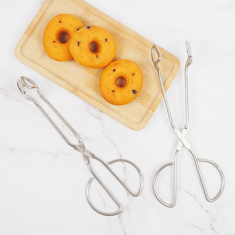 Sudraba pārtikas skava Daudzfunkcionāla pārtikas skava restorānam Labas krāsas cepetis gaļas bārbekjū grilēšanas piederumi pārtikas skava