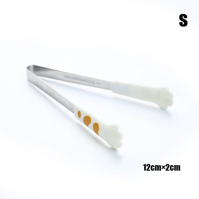 Ledo kubelio spaustukas Auksinis BBQ maisto žnyplės kepsnių spaustukas nerūdijantis tuščiaviduris pyragas, duona, kepsninė, kepimo segtukas Virtuvės reikmenys Virtuvės žnyplės