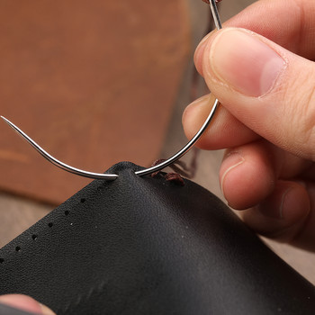 Nonvor 25Pcs C тип извити игли за кожени занаяти Шиене Инструменти за ремонт Домакински ръчни шевни игли Аксесоари за зашиване