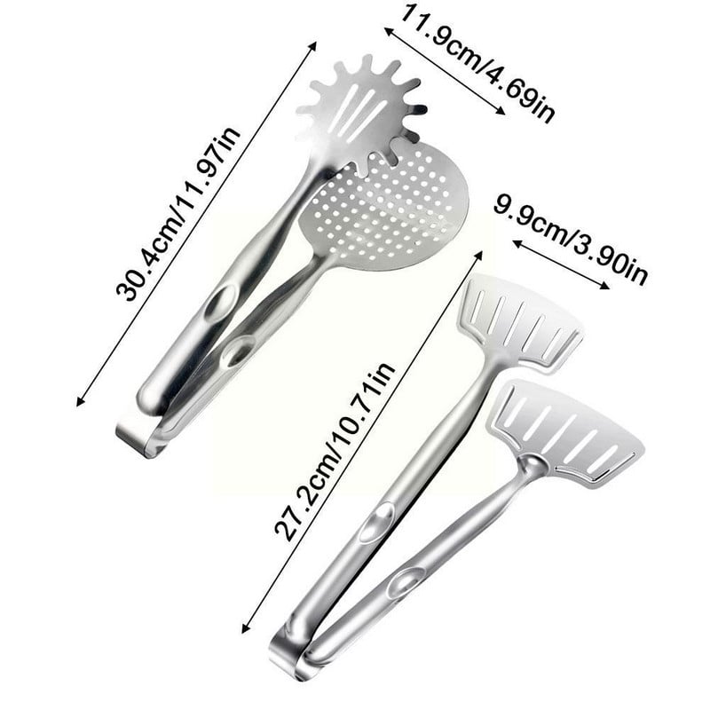 Food Tong από ανοξείδωτο ατσάλι για σνακ Κλιπ κέικ Σαλάτα Ψωμί Σαλάτα Κέικ Μπάρμπεκιου Εργαλείο ψησίματος Ζαχαροπλαστική Κουζίνα Κλιπ Σφιγκτήρας Φρούτων Α5J9