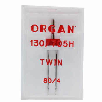 ORGAN Twin Stretch Needles 75/4 75/2,5 for Stretch Knitted Elastic Fabric Οικιακή Ραπτομηχανή Universal Twin Needle 90 100