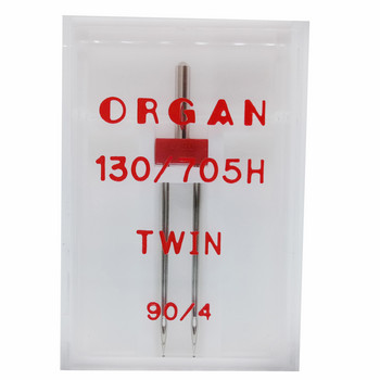 ORGAN Twin Stretch Needles 75/4 75/2,5 for Stretch Knitted Elastic Fabric Οικιακή Ραπτομηχανή Universal Twin Needle 90 100