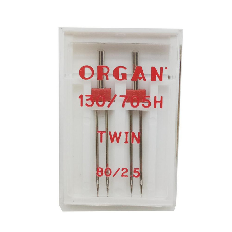 ORGAN Twin Stretch Needles 75/4 75/2,5 for Stretch Knitted Elastic Fabric Οικιακή Ραπτομηχανή Universal Twin Needle 90 100