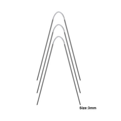 3db fonal kötőtű kábel kör alakú tűk dupla hegyes fém rugalmas horgokkal zoknihoz barkácsolás kézműves varróeszköz