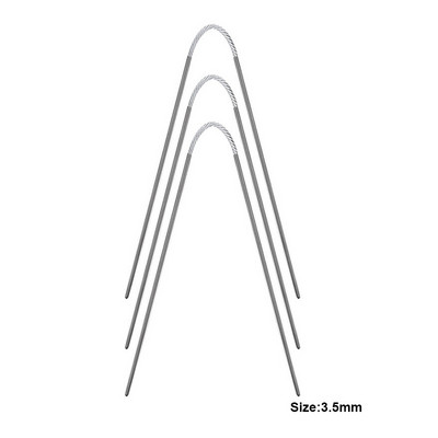 3db fonal kötőtű kábel kör alakú tűk dupla hegyes fém rugalmas horgokkal zoknihoz barkácsolás kézműves varróeszköz