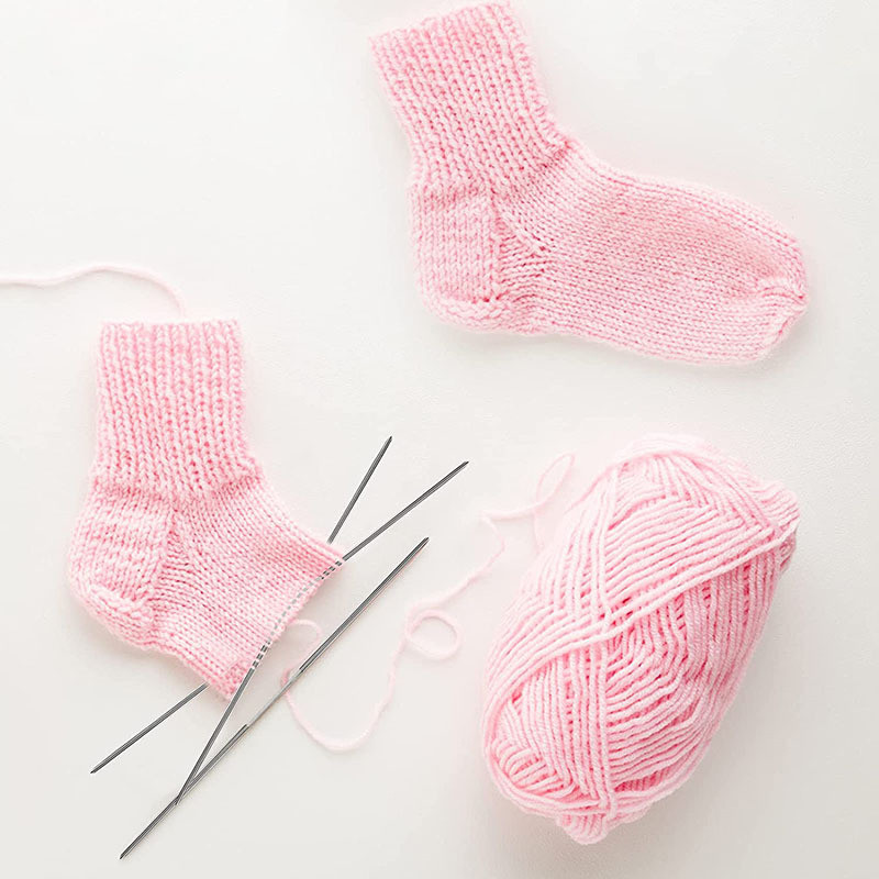 3db fonal kötőtű kábel kör alakú tűk dupla hegyes fém rugalmas horgokkal zoknihoz barkácsolás kézműves varróeszköz