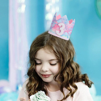 Rozā nāriņas svari kroņa nāriņas mazuļa 6. dzimšanas dienas ballīte Viena gada cepure Bērnu princese Daudz laimes 1. nāriņas meitenes 2. dzimšanas dienā