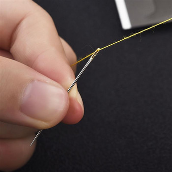 12 τμχ/σετ Βελόνες Τυφλής Χρυσή ουρά πολλαπλών μεγεθών πλαϊνό άνοιγμα από ανοξείδωτο ατσάλι Darning Hand Sewing Needles Embroidery Needle DIY