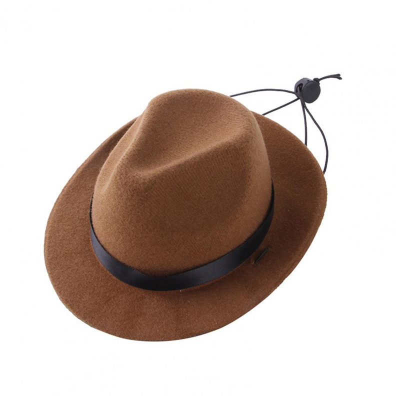 Suņu kovboju cepure ar regulējamu virvi Fashion Photo Prop Mājdzīvnieku Helovīna Ziemassvētku ielas cepure Suņu aksesuāri