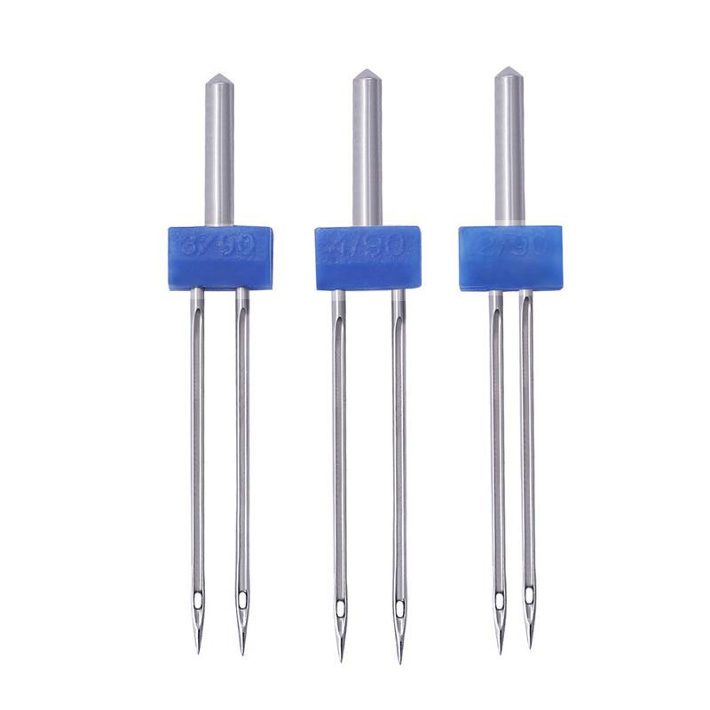 Új dupla ikertűs ráncos varrónyomótalp varrógéphez Méret 2/90 3/90 4/90 többfunkciós szerelvények