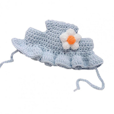 Jauka kucēnu cepure ar augstu elastību Jauka mājdzīvnieka regulējama siksniņa trikotāžas cepure Jauki aizsargājošu ādu mājdzīvnieku cepure ballītei