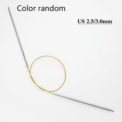2,0-6,0 mm-es 60 cm-es színes, rozsdamentes acél kör alakú kötőtűk Horgolt tűk kötéshez barkácsolás szövőtű tű kézműves eszköz