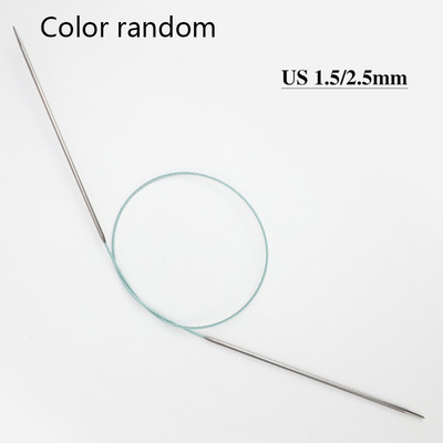2,0-6,0 mm-es 60 cm-es színes, rozsdamentes acél kör alakú kötőtűk Horgolt tűk kötéshez barkácsolás szövőtű tű kézműves eszköz