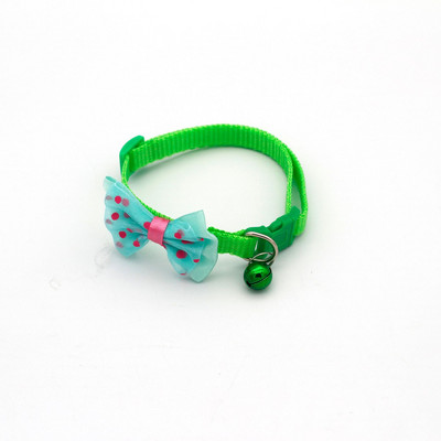 1Gb Jauka kaķa kakla siksna Maza kucēnu kaķa kaklasiksna Bow kaķēns Kaķu kaklasiksna Bowknot kaklarota ar zvaniņu suņiem Čivavas mājdzīvnieku piederumi