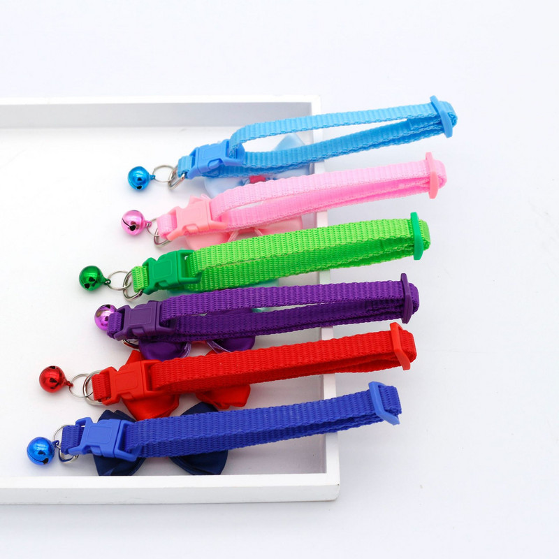 1Gb Jauka kaķa kakla siksna Maza kucēnu kaķa kaklasiksna Bow kaķēns Kaķu kaklasiksna Bowknot kaklarota ar zvaniņu suņiem Čivavas mājdzīvnieku piederumi