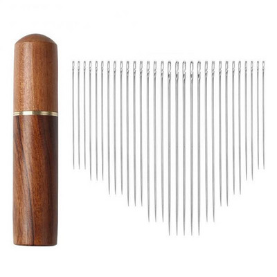 Tű vakok idősek számára Kézi varrás Háztartási tű ruhavarráshoz Rozsdamentes acél gyors, automatikus lyukasztótűkészlet