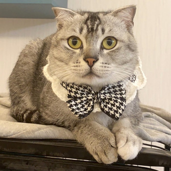 Pet Supoplie cat saliva towel bow Kittyt Outfits Cat Accessoris есен зима dog neck Collar kitten collar Small Dog Collar