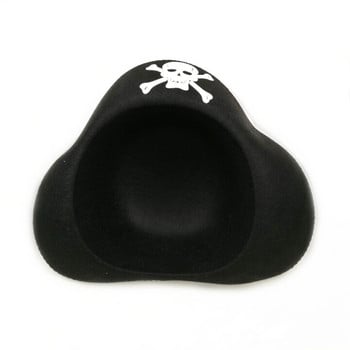 Cosplay Party Pirate Captain Skull Hat Ball Supplies Gold Trim Pirate Funny Hat