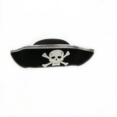 Cosplay Party Pirate Captain Skull Hat Ball Supplies Gold Trim Pirate FunnyHat