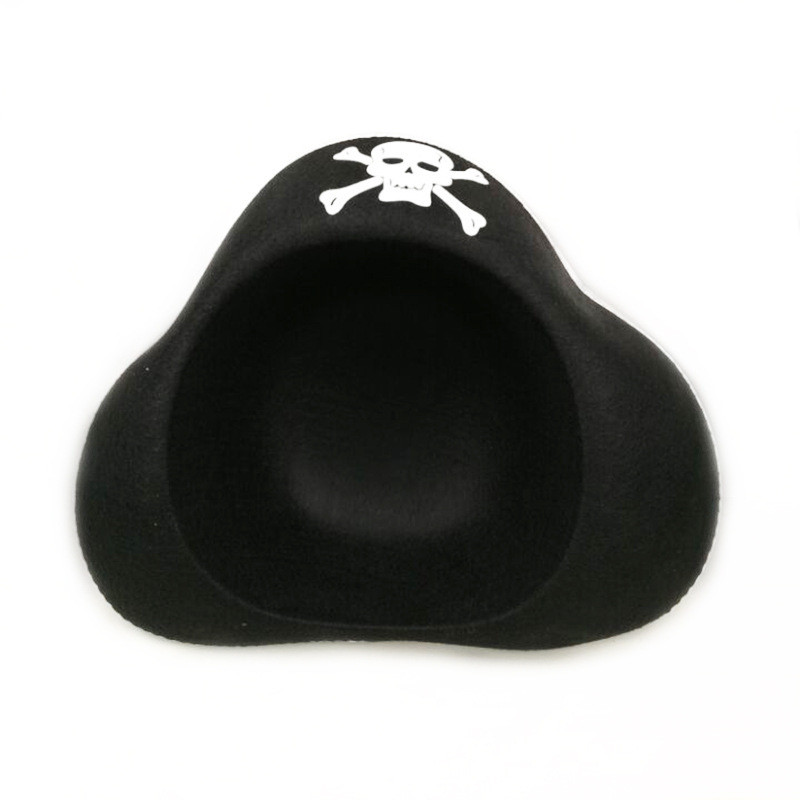 Cosplay Party Pirate Captain Skull Hat Ball Supplies Gold Trim Pirate FunnyHat