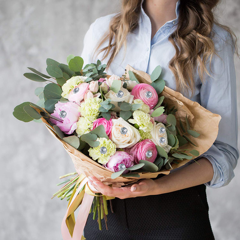 MIUSIE 3 Izmērs, 100/40/20 gab. Dzirkstošās dimanta piespraudes, kristāla galvas gala kāzu korsāžas Boutonniere ziedu pušķu piespraudes ar kastīti