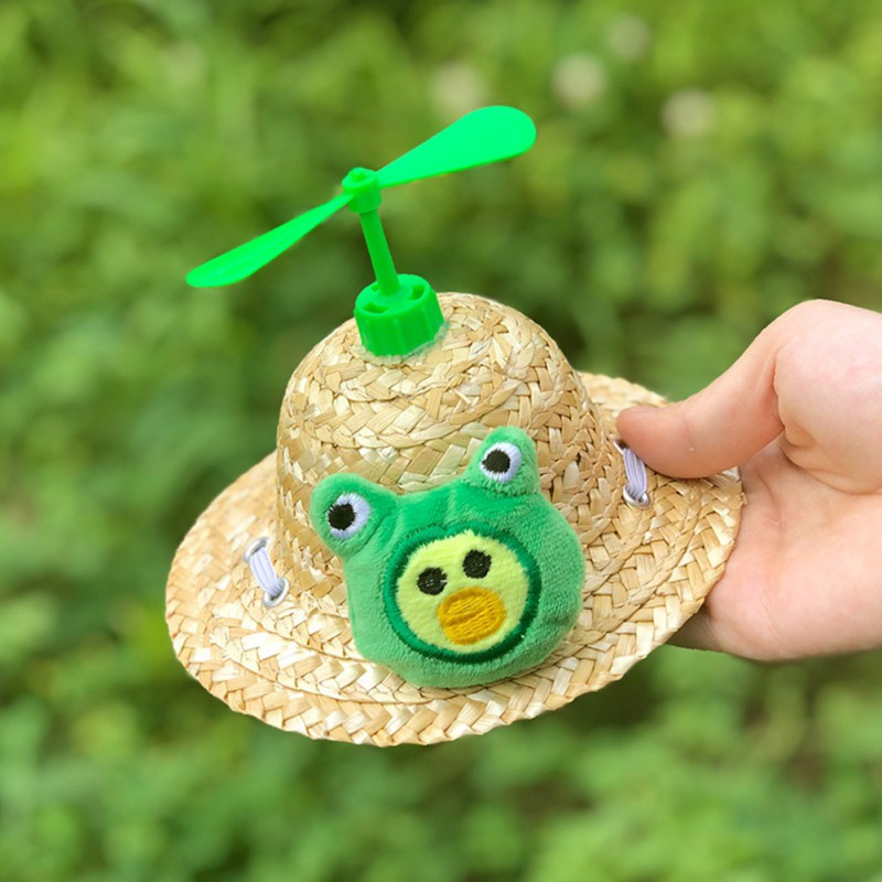 1gab Mājdzīvnieku suns Kaķis Forša salmu cepure Saules cepures kucēnu piederumi Havaju salu stila mājdzīvnieku aksesuāri Suņi Kaķi Cepures Fotorekvizīti