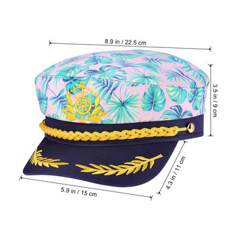 Καπέλα σκάφους για ενήλικες Καπέλο καπετάνιου πλοίου Sailor Captain Καπέλο Seagoing Yacht Κεντημένο καπέλο Marine Party Καπέλο Ναυτικά με θέμα