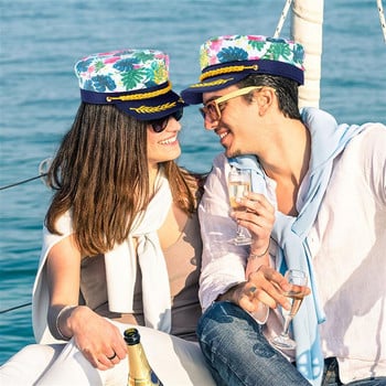 Καπέλα σκάφους για ενήλικες Καπέλο καπετάνιου πλοίου Sailor Captain Καπέλο Seagoing Yacht Κεντημένο καπέλο Marine Party Καπέλο Ναυτικά με θέμα