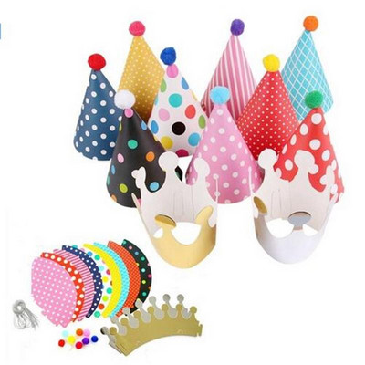 11db/szett Party Ünnep Koreai Aranyos bulisapkák Születésnapi Kalap Ünnepi buli Fényképelemek Születésnapi parti díszek