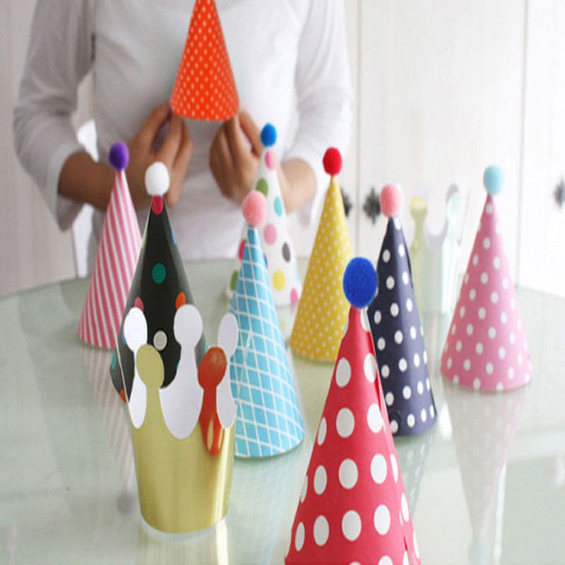 11db/szett Party Ünnep Koreai Aranyos bulisapkák Születésnapi Kalap Ünnepi buli Fényképelemek Születésnapi parti díszek