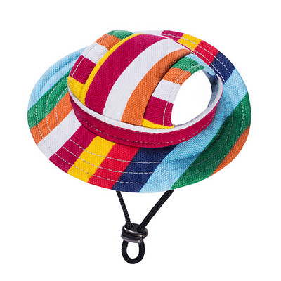 Kisállat sapkás kutyakalap füllyukakkal, kerek karimájú Princess sapka napellenzős sapka kisállat kutyahálós porózus sapka napvédelemhez szabadtéri túrázáshoz