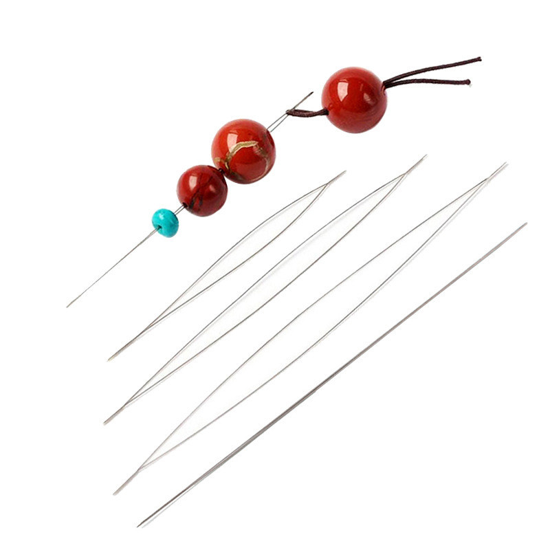 1 komplekts pērļošanas adatas ar plastmasas uzglabāšanas pudeles atveramām izliektām pērlīšu adatu tapām, kas paredzētas DIY rotaslietu kaklarotas ar rokām darināšanas instrumentiem