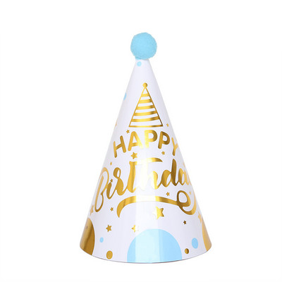 1 vnt. Linksmo gimtadienio vakarėlio kepuraitės taškinės „pasidaryk pats“ vakarėlio kūgio kepuraitės Kepuraitės berniukui mergaitėms vaikams Kūdikių vakarėliams gimtadienio šventės dekoravimo dovanos