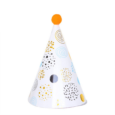 1 vnt. Linksmo gimtadienio vakarėlio kepuraitės taškinės „pasidaryk pats“ vakarėlio kūgio kepuraitės Kepuraitės berniukui mergaitėms vaikams Kūdikių vakarėliams gimtadienio šventės dekoravimo dovanos