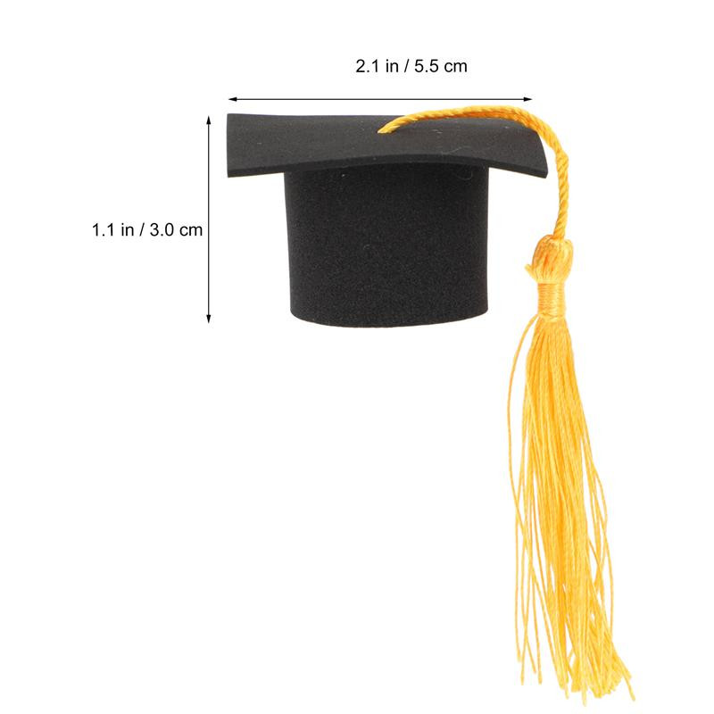 10gab Doktora cepures Mini Tranšeju Cepures Absolventu Ornaments Kūka Dekoratīvā Kūka Mini Izlaiduma Sezonas Suvenīru Cepures Rotājumi