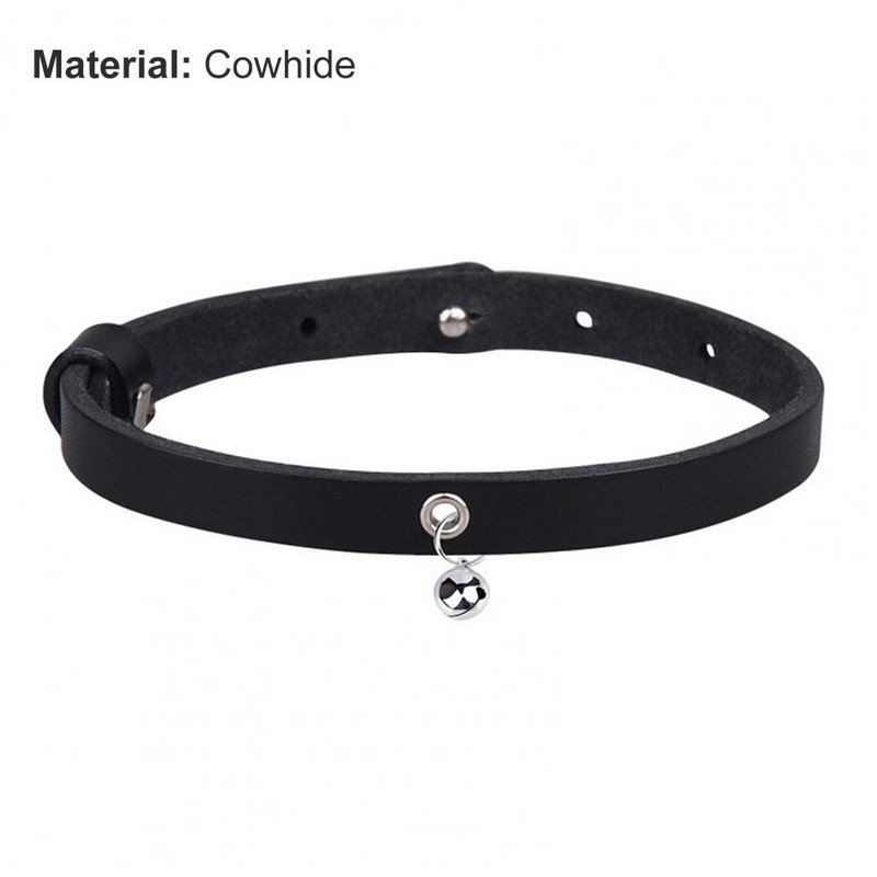 Kisállat kutya nyakörv csengő marhabőr nyakörv macskáknak kutyák nyaklánc macska cica nyakörv kisállat nyaklánc perro ошейник для собак