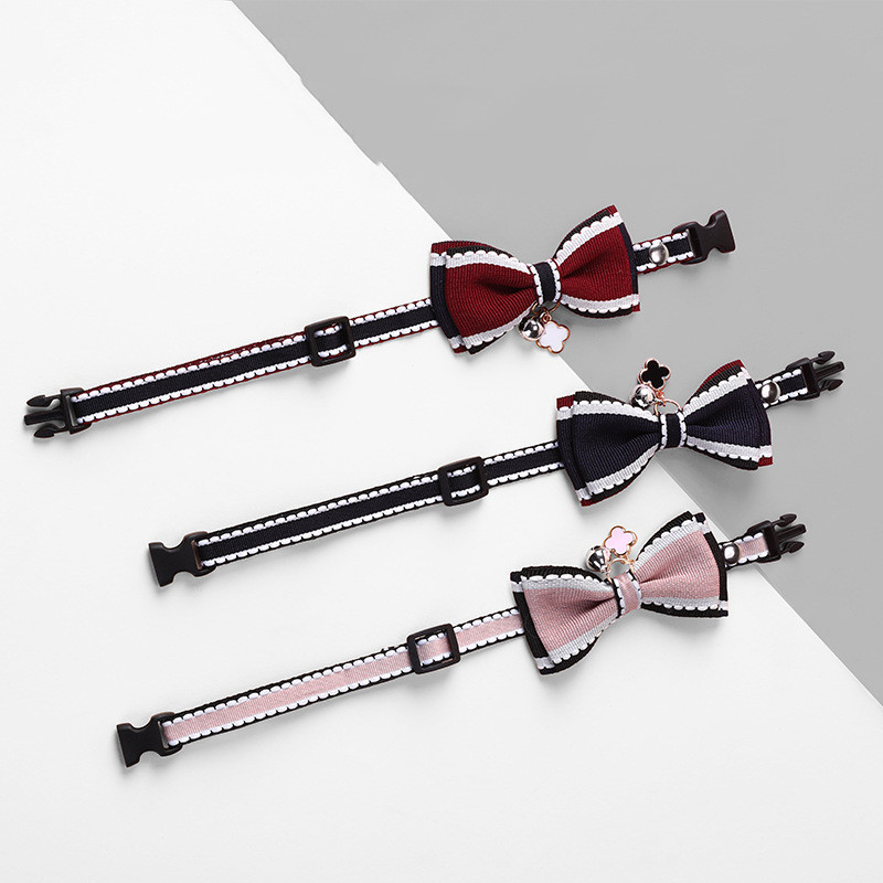 Jauna PET Dogs Cats Kokvilnas kaklasiksna Bowtie suņu kaklasiksna ar priekšgala regulējamām kakla siksnām maziem un vidējiem suņiem Kaķu buldogu čivavas kaklasiksna