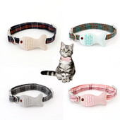 Puha Fish Design nyakörv Gatto Collier Anti Puces Chat Szilárd és biztonságos nyakörvek Állítható Chihuahua Bulldog bársony nyakpánt